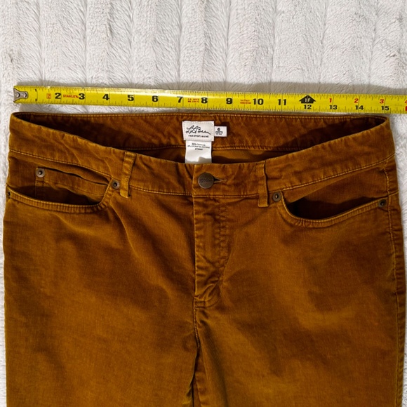L.L. Bean Gold Mustard Cotton Corduroy Pants; Women's size 6 - Picture 6 of 11
